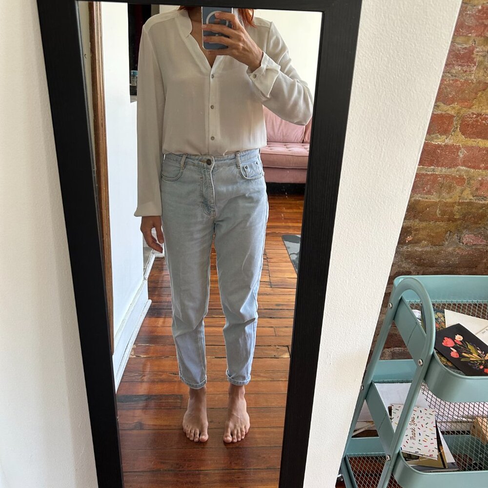 Long sleeve blouse - Ecru/White